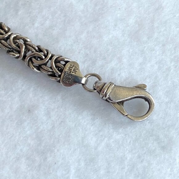 Sterling Silver 925 AK Turkey 6MM Byzantine Birdcage Link Chain Bracelet 7.5" - Picture 16 of 16